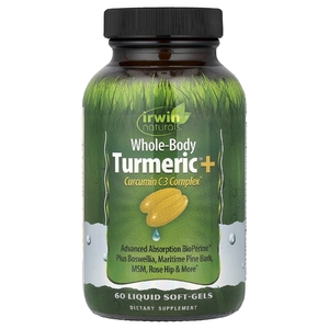 Irwin Naturals, комплекс с куркумой и куркумином, 60 капсул с жидкостью