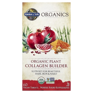 Garden of Life, Organics, органический растительный коллаген, 60 веганских таблеток