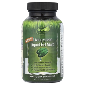 Irwin Naturals, Men's Living Green Liquid-Gel Multi®, 90 мягких таблеток