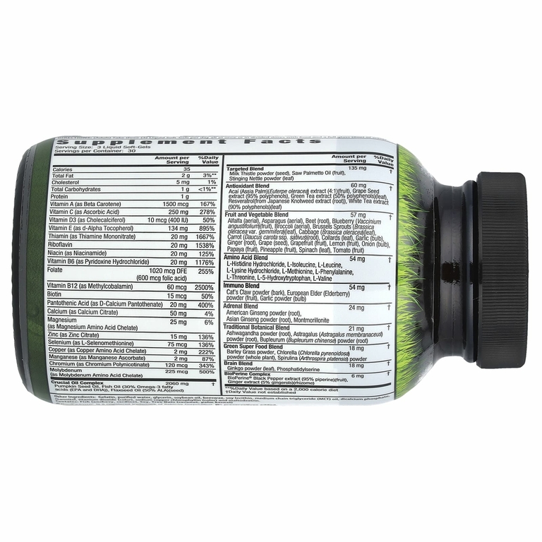 Irwin Naturals, Men's Living Green Liquid-Gel Multi®, 90 мягких таблеток
