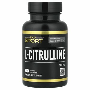 California Gold Nutrition, Спорт, L-цитруллин, 500 мг, 60 растительных капсул
