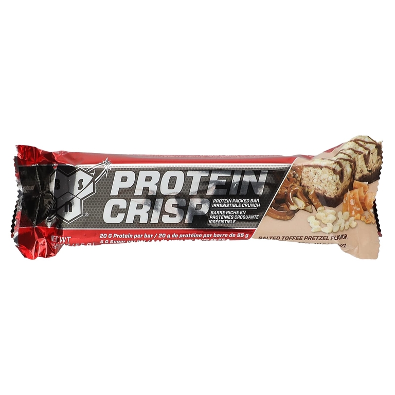 BSN, Protein Crisp, протеиновый батончик, крендельки с соленой карамелью, 12 батончиков, 57 г (2,01 унции)