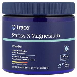 Trace, Stress-X, магний в порошке, малина и лимон, 230 г (8,1 унции)