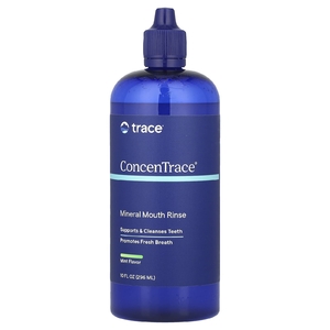 Trace Minerals ®, ConcenTrace®, минеральное ополаскиватель для полости рта, без спирта, мята, 296 мл (10 жидк. унц.)