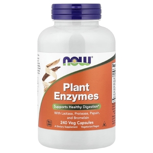 NOW Foods, растительные ферменты, 240 вегетарианских капсул