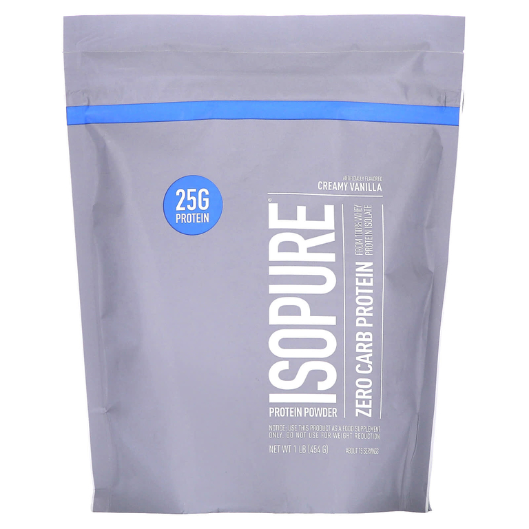 Isopure, без углеводов, протеиновый порошок, ванильный крем, 454 кг (1 фунт)