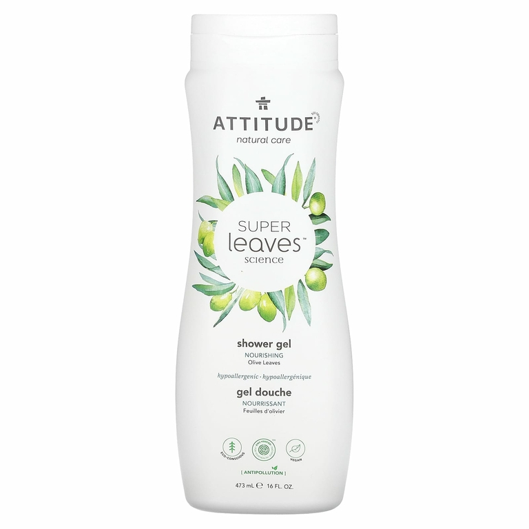 ATTITUDE, Super Leaves Science, гель для душа, питательный, оливковые листья, 473 мл (16 жидк. унц.) (Товар снят с продажи) 