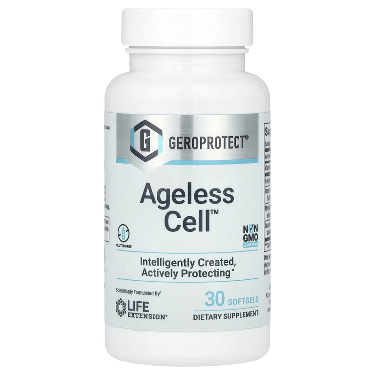Life Extension, GEROPROTECT Ageless Cell, средство против старения клеточной системы, 30 капсул