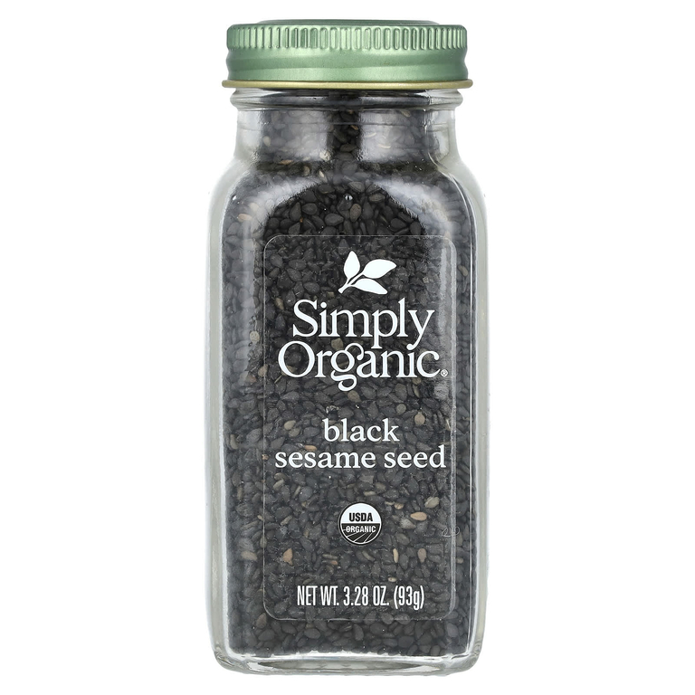 Simply Organic, Органическое, черное семя кунжута, 3,28 унции (93 г)