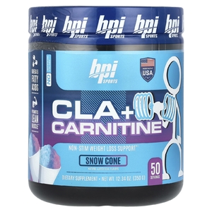 BPI Sports, КЛК + карнитин, снежный конус, 350 г (12,34 унции) (Товар снят с продажи) 