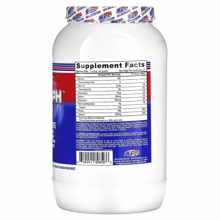APS, Isomorph 28, чистый изолят сыворотки, апельсиновый крем, 907 г (2 фунта)