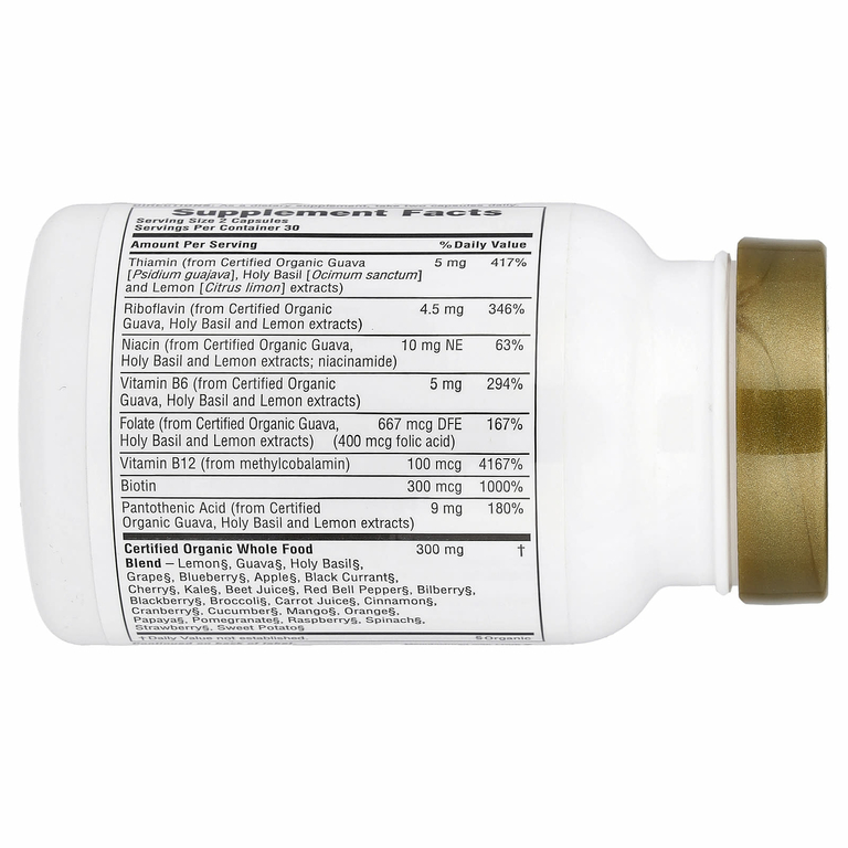 NaturesPlus, комплекс витаминов группы B, 60 растительных капсул