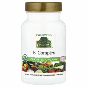 NaturesPlus, комплекс витаминов группы B, 60 растительных капсул