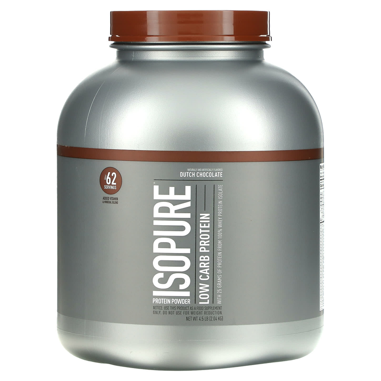 Isopure, Низкоуглеводный протеиновый порошок, датский шоколад, 2,04 кг (4,5 фунта)