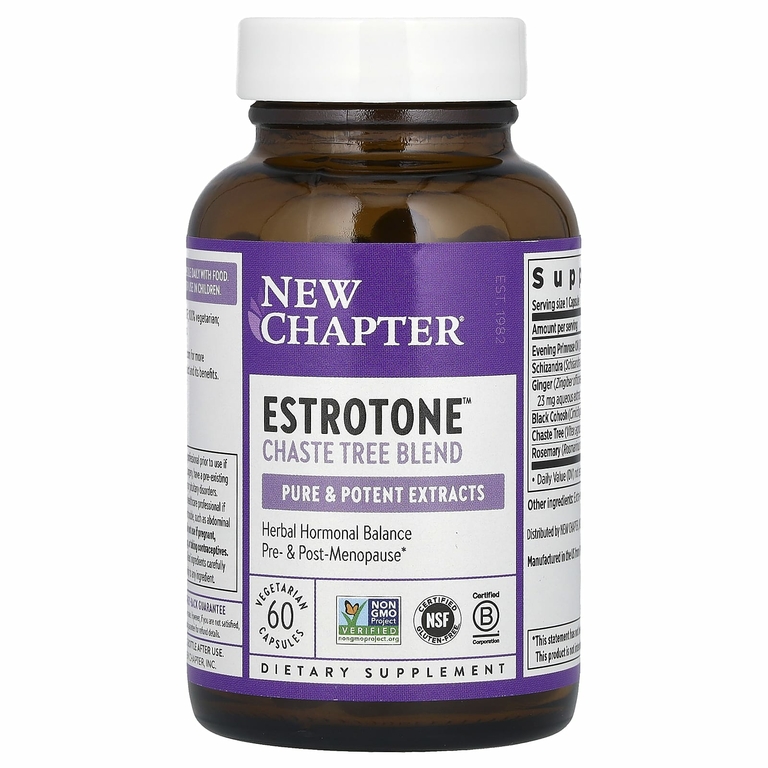 New Chapter, Estrotone, 60 вегетарианских капсул
