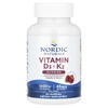 Nordic Naturals, жевательные конфеты с витаминами D3 и K2, гранат, 60 жевательных конфет