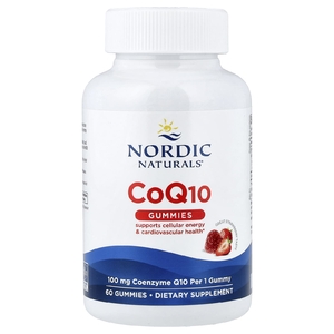 Nordic Naturals, жевательные таблетки с коэнзимом Q10, клубника, 100 мг, 60 жевательных таблеток
