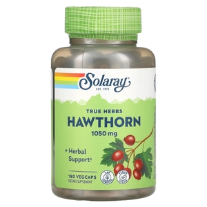 Solaray, True Herbs, боярышник, 1050 мг, 180 вегетарианских капсул (525 мг на капсулу)