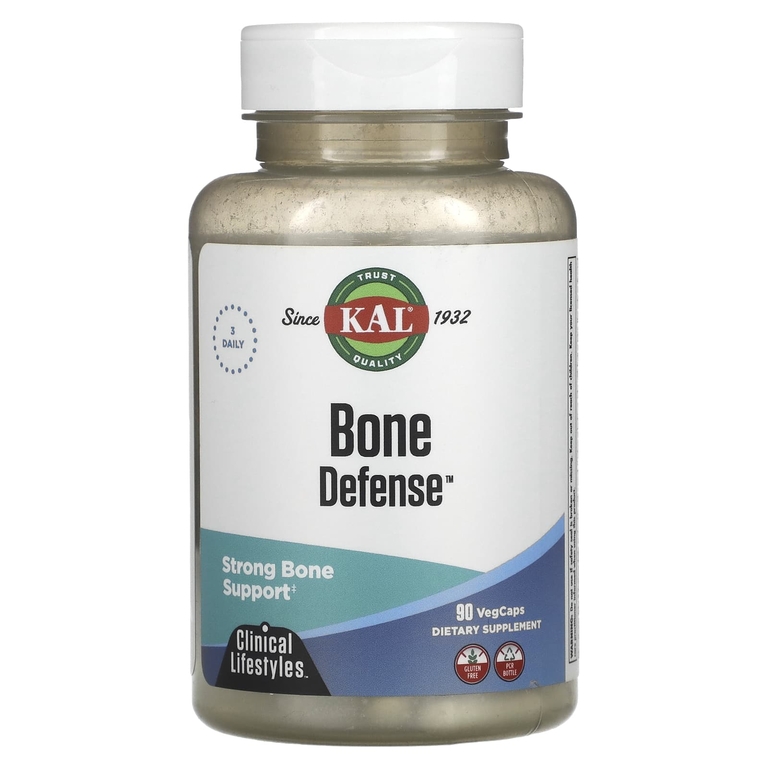 KAL, Bone Defense, защита костей, 90 вегетарианских капсул