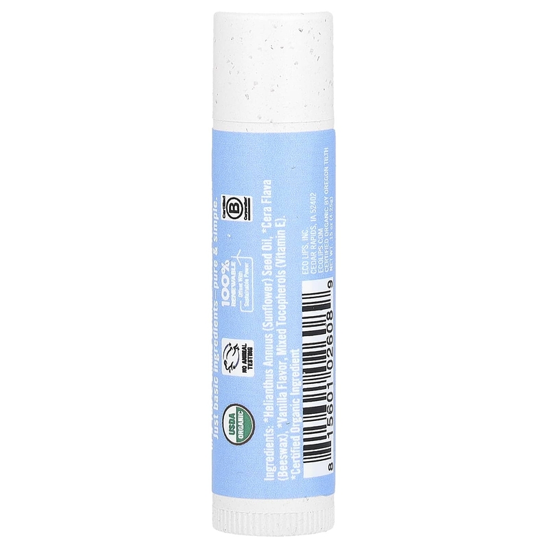 Eco Lips, Pure & Simple, бальзам для губ, ваниль, 4,25 г (0,15 унции)