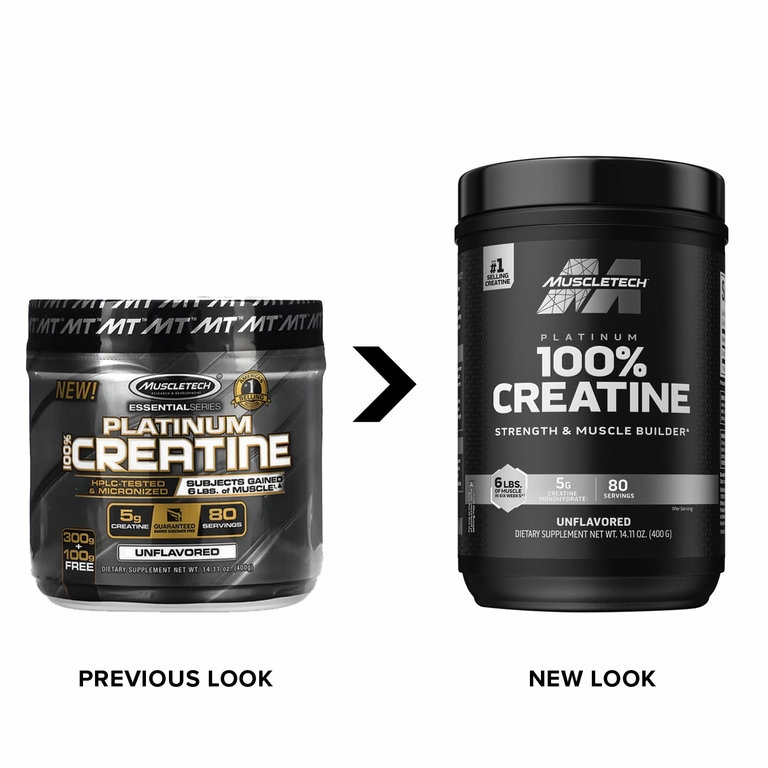 MuscleTech, Platinum, 100% креатин, без вкусовых добавок, 400 г (14,11 унции)
