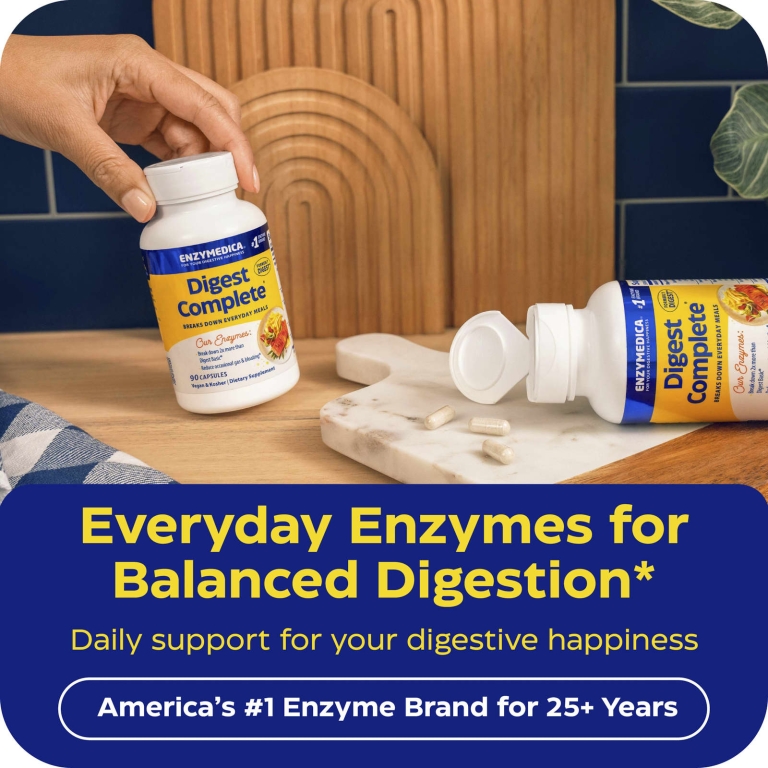 Enzymedica, комплекс пищеварительных ферментов, 90 капсул
