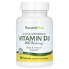 NaturesPlus, Водорастворимый витамин D3, 10 мкг (400 МЕ), 90 таблеток