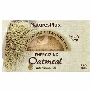 NaturesPlus, отшелушивающее и очищающее мыло с овсянкой, 3,5 унции (100 г)