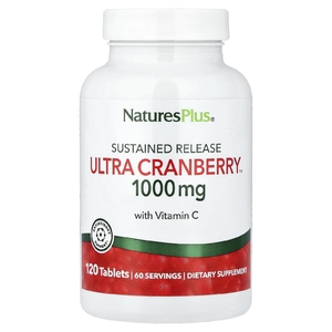 NaturesPlus, концентрат клюквы, продукт с длительным высвобождением, 120 таблеток