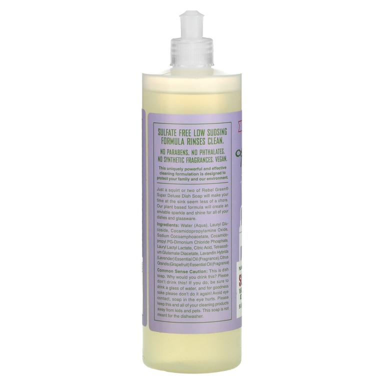 Rebel Green, Super Deluxe Dish Soap, лаванда и грейпфрут, 473 мл (16 жидк. унц.)