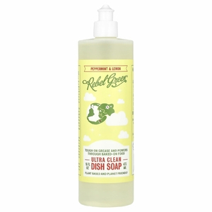 Rebel Green, Ultra Clean Dish Soap, перечная мята и лимон, 473 мл (16 жидк. Унций)