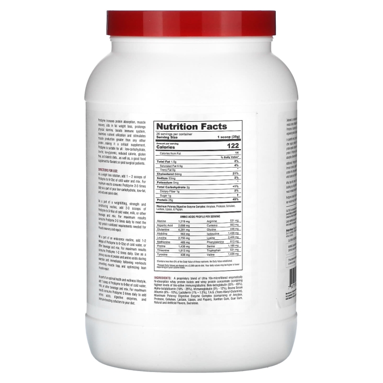 Metabolic Nutrition, Protizyme, Specialized Designed Protein, ванильный торт, 910 г (2 фунта) (Товар снят с продажи) 