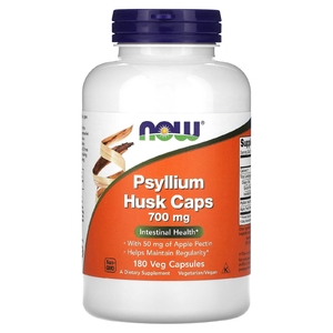 NOW Foods, оболочка семян подорожника в капсулах, 700 мг, 180 вегетарианских капсул