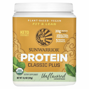 Sunwarrior, протеин «Классик плюс», растительный, без вкусовых добавок, 375 г (13,2 унции)