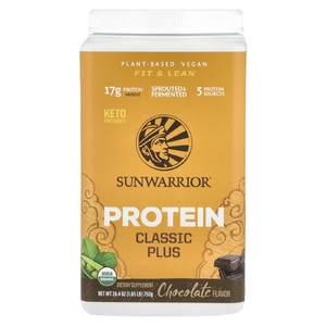 Sunwarrior, протеин, «Классик плюс», со вкусом шоколада, 750 г (1,65 фунта)