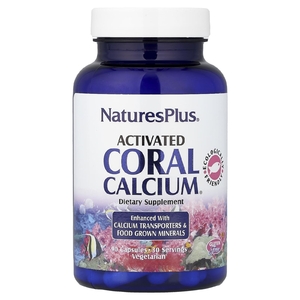 NaturesPlus, активированный коралловый кальций, 90 вегетарианских капсул