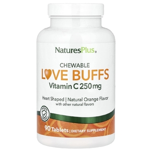 NaturesPlus, жевательные таблетки витамин C, натуральный апельсиновый вкус, 90 жевательных таблеток