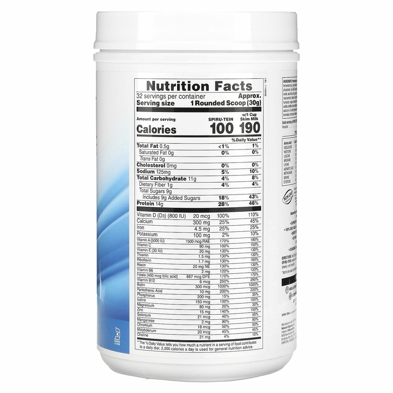NaturesPlus, Spiru-Tein, питание с высоким содержанием протеина, ваниль, 960 г (2,12 фунта)