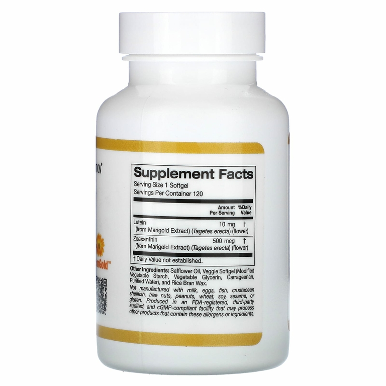 California Gold Nutrition, лютеин и зеаксантин, 10 мг, 120 растительных капсул