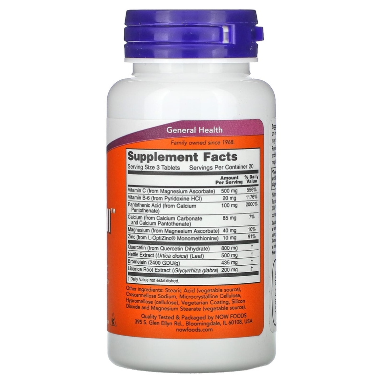 NOW Foods, Respir-All, 60 таблеток