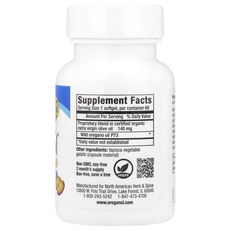North American Herb & Spice, Ореганол P73, 60 мягких желатиновых капсул