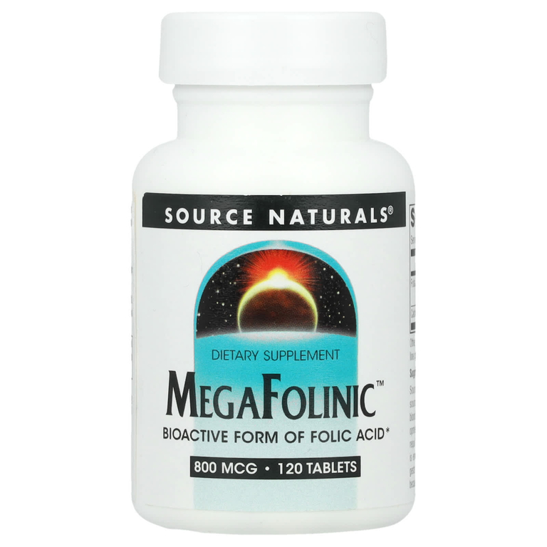 Source Naturals, MegaFolinic™, 800 мкг, 120 таблеток