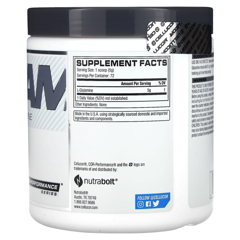 C4 / Cellucor, Glutam, COR-глютамин, без добавок, 378 г (13,3 унции) (Товар снят с продажи) 