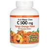 Natural Factors, Жевательный витамин C со вкусом фруктов, пикантный апельсин, 500 мг, 90 жевательных вафель