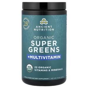 Ancient Nutrition, органическая суперзелень и мультивитамины, 213 г (7,5 унции)
