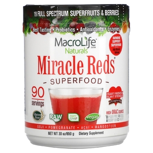 Macrolife Naturals, Miracle Reds, суперфуд, годжи, гранат, асаи, мангостин, 850 г (1,9 фунт)