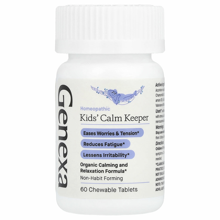 Genexa, Kids´ Calm Keeper, для детей 3–11 лет, ваниль и лаванда, 60 жевательных таблеток