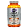 NOW Foods, Sports, аргинин и цитруллин, 240 вегетарианских капсул