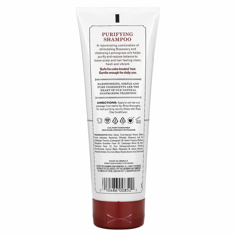 The Grandpa Soap Co., шампунь с розмарином, очищение, 237 мл (8 жидк. унций)