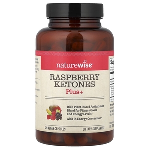 NatureWise, малиновый кетоны плюс+, 120 веганских капсул